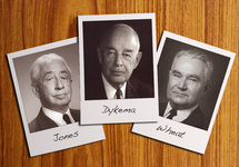 Photo of Dykema founders Raymond K. Dykema, Elroy O. Jones and Renville Wheat open up shop in Detroit